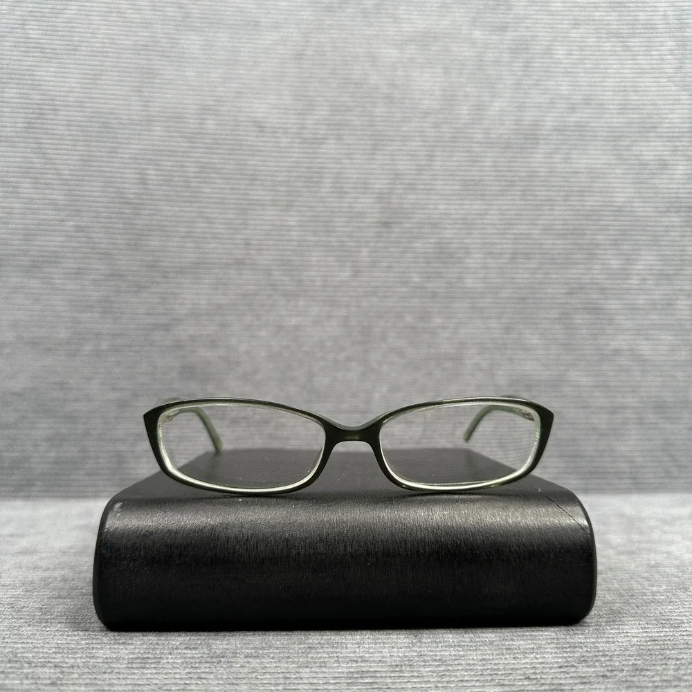 Nine West 324 OW47 Green Rectangular Eyeglasses Frames 135mm Y2k